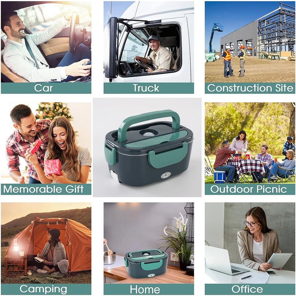 Electric Lunch Box 40W Heating Food Warmer Heater 1.5L Capacity Portable Heated Lunch Boxes for Adults