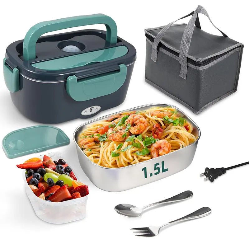 Electric Lunch Box 40W Heating Food Warmer Heater 1.5L Capacity Portable Heated Lunch Boxes for Adults
